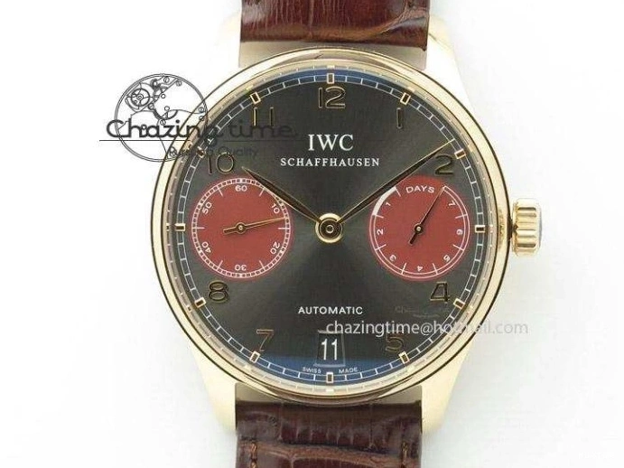 MIROTIME 0512 Modern Portuguese IW371404 ZF V3 1:1 Best Edition SS Black Dial On Black Leather Strap A 7267